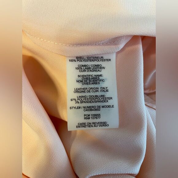 Alice + Olivia Kirby Slip Dress Chiffon w/Leather Straps S - Picture 5 of 6